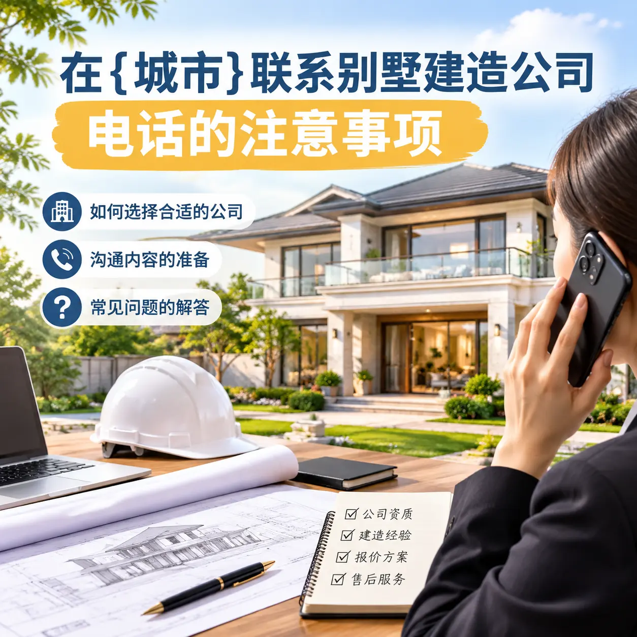 在独山联系别墅建造公司电话的注意事项