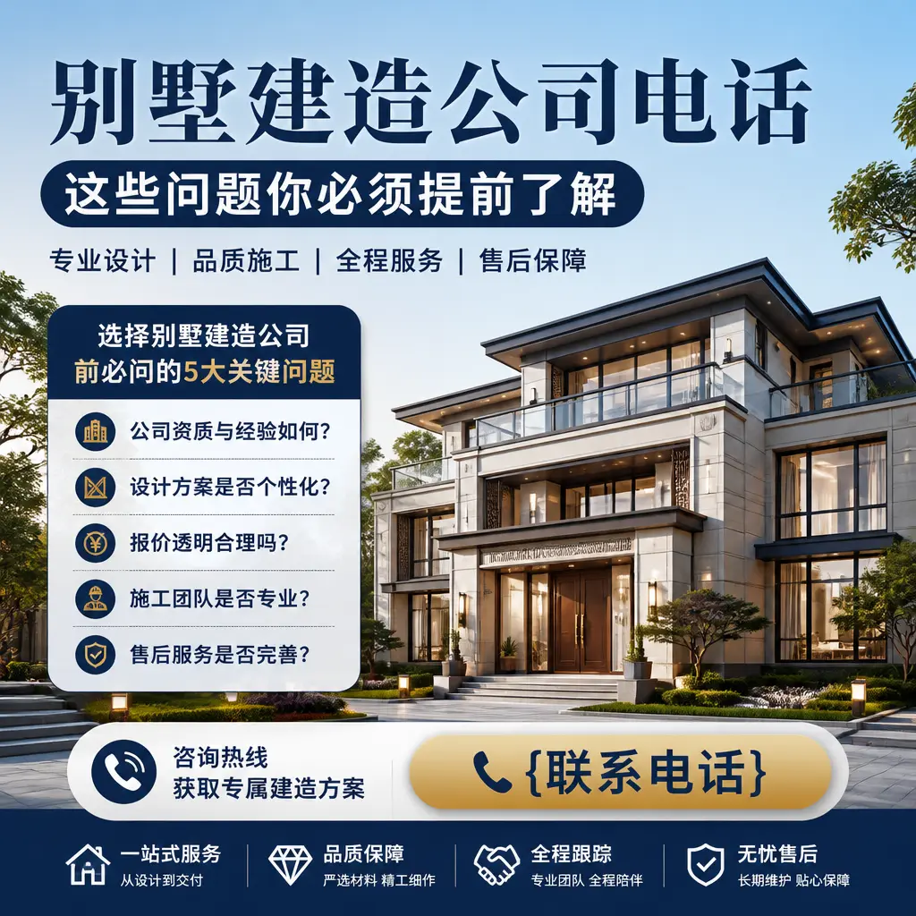 独山别墅建造公司电话，这些问题你必须提前了解